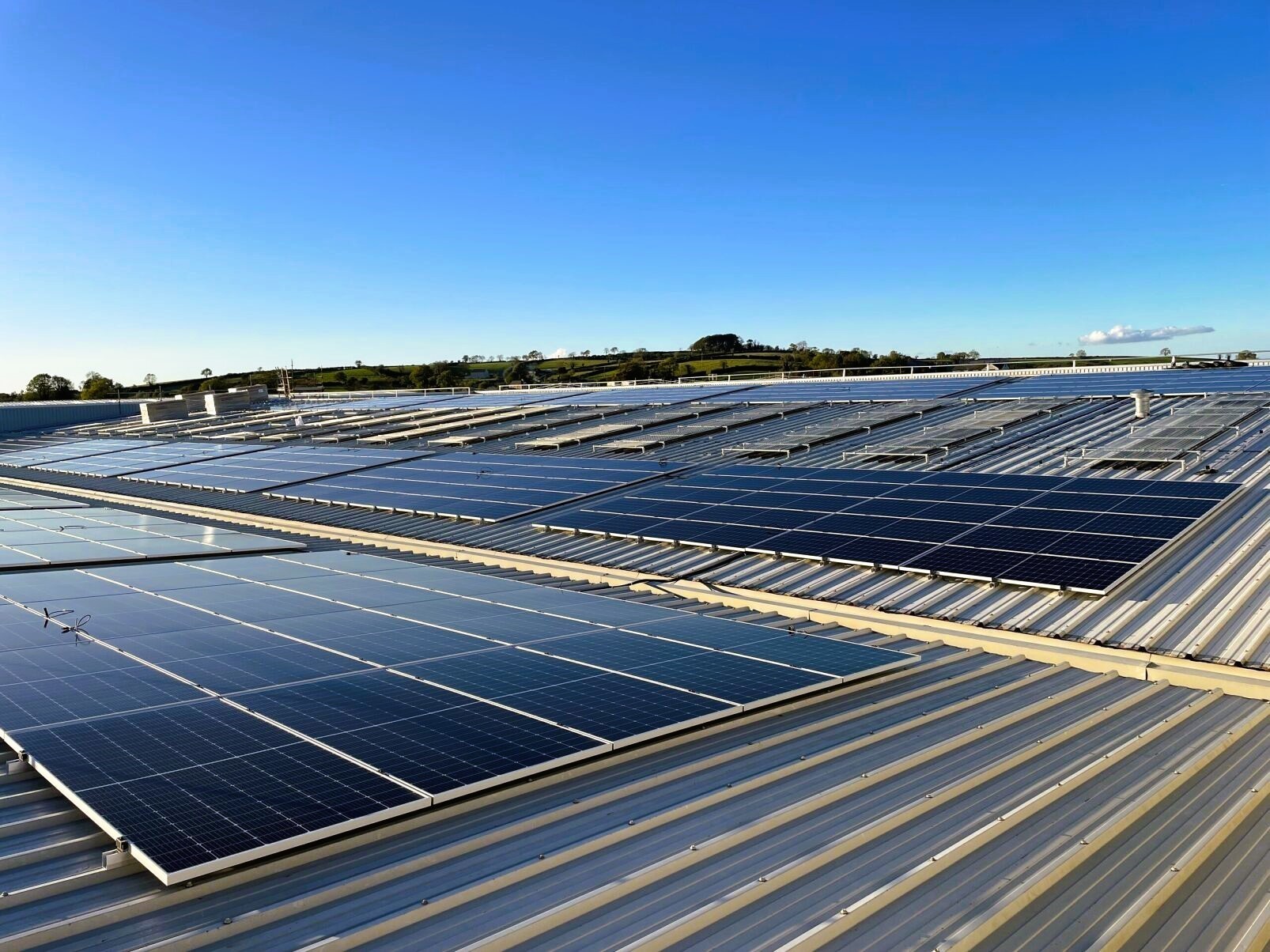 solar panels on roof
